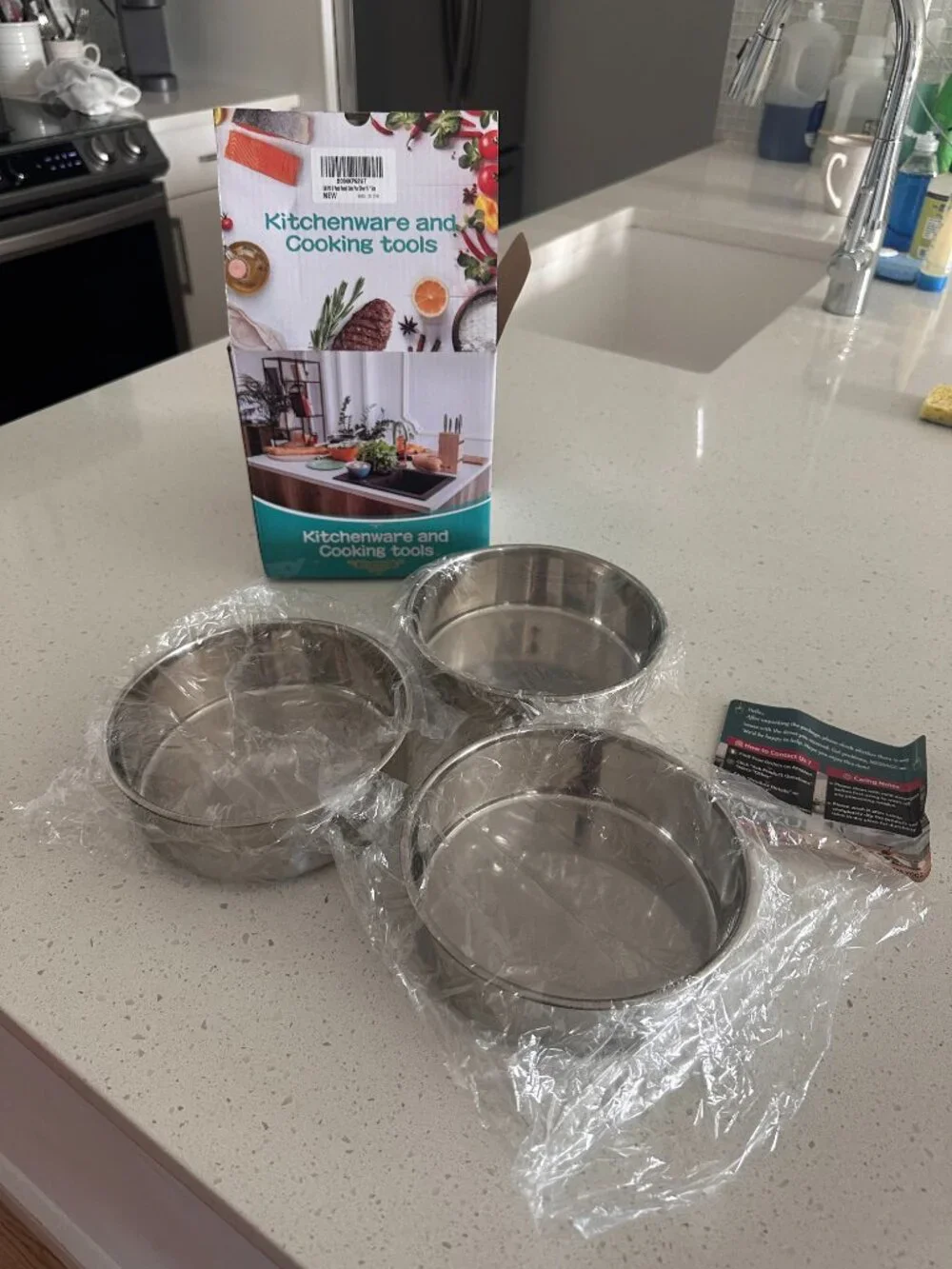 Set of 3 Stainless Steel 6-Inch Cake Pans